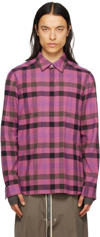 Rick Owens Jumbo Fogpocket Outershirt In Hot Pink