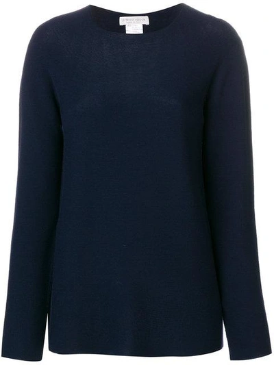 Le Tricot Perugia Fine Knit Sweater In Blue