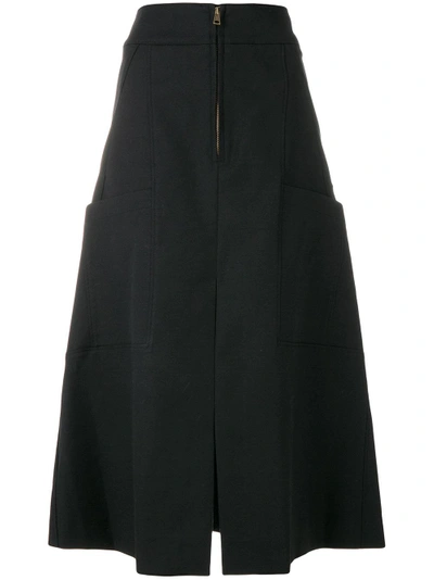 Chloé Multi-pocket A-line Midi Skirt