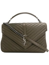 Saint Laurent Classic Large College Satchel - Green