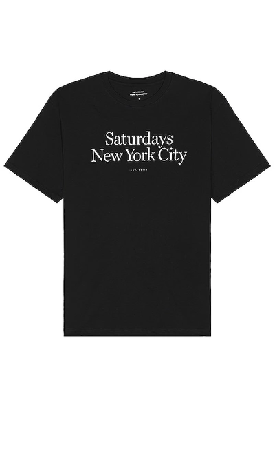 Saturdays Surf Nyc Black Miller T-shirt