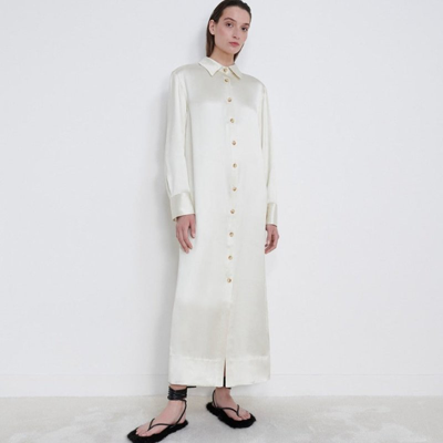Loulou Studio Ara Dress In White