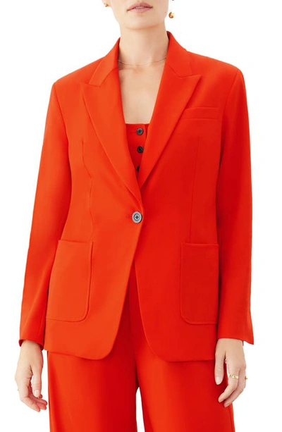 Gstq Luxe Suit Blazer In Red