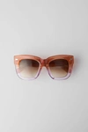 Acne Studios Large Square Frame Sunglasses Orangelilac/brown Degrade
