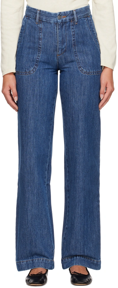 Apc Seaside Jeans In Blue