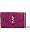 Saint Laurent Envelope Crossbody Bag - Pink & Purple