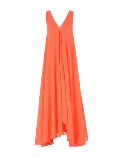 Saloni Long Dresses In Coral