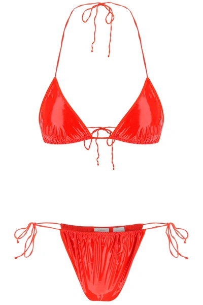 Oseree Microkini Set In Latex In Red