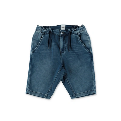 Hugo Boss Jeans Blu In Denim Di Cotone Stretch Baby Boy