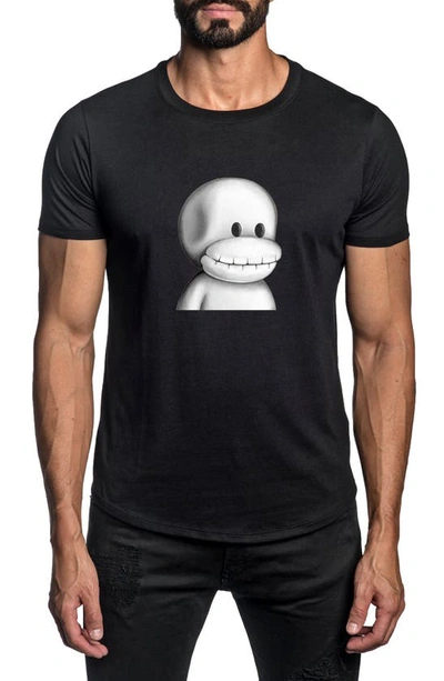 Jared Lang Sock Monkey Graphic Short Sleeve T-shirt In Black