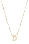 Adornia 14k Gold Plate Initial Necklace In Gold - D