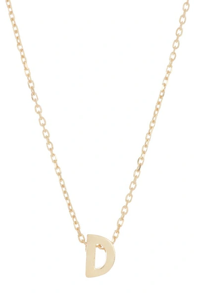 Adornia 14k Gold Plate Initial Necklace In Gold - D