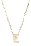 Adornia 14k Gold Plate Initial Necklace In Gold - E