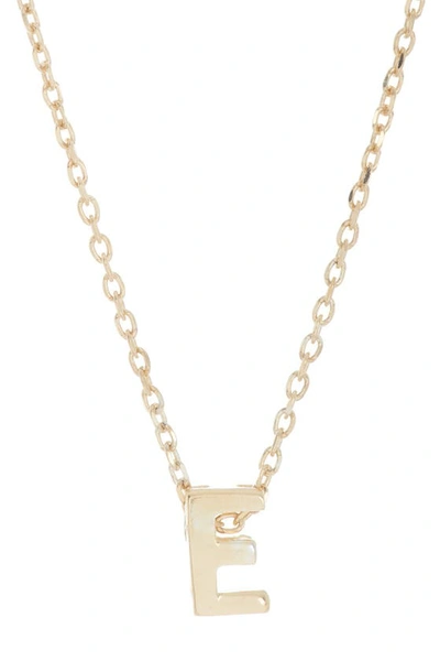 Adornia 14k Gold Plate Initial Necklace In Gold - E