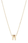 Adornia 14k Gold Plate Initial Necklace In Gold - H