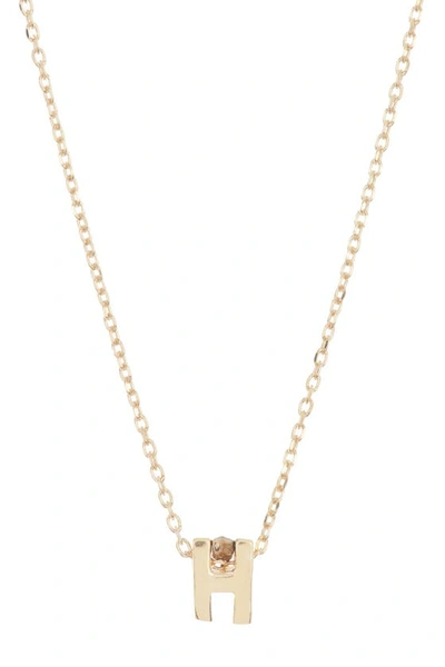 Adornia 14k Gold Plate Initial Necklace In Gold - H