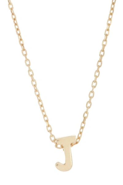 Adornia 14k Gold Plate Initial Necklace In Gold - J
