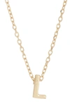 Adornia 14k Gold Plate Initial Necklace In Gold - L