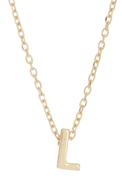 Adornia 14k Gold Plate Initial Necklace In Gold - L