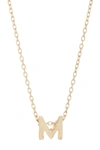 Adornia 14k Gold Plate Initial Necklace In Gold - M