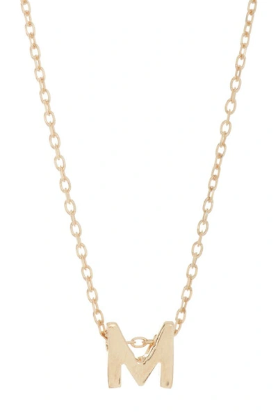 Adornia 14k Gold Plate Initial Necklace In Gold - M