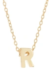 Adornia 14k Gold Plate Initial Necklace In Gold - R