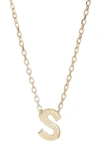 Adornia 14k Gold Plate Initial Necklace In Gold - S