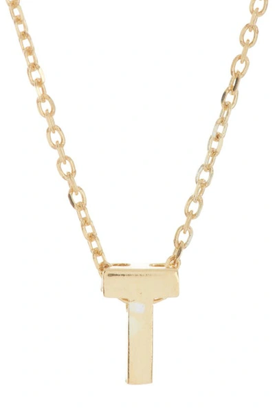 Adornia 14k Gold Plate Initial Necklace In Gold - T