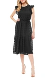 Love By Design Clip Dot Maxi Dress In Black