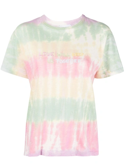 Mira Mikati Embroidered Tie Dyed T Shirt In Pink
