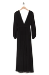 Love By Design Iris V-neck Long Sleeve Maxi Dress In Jet Black