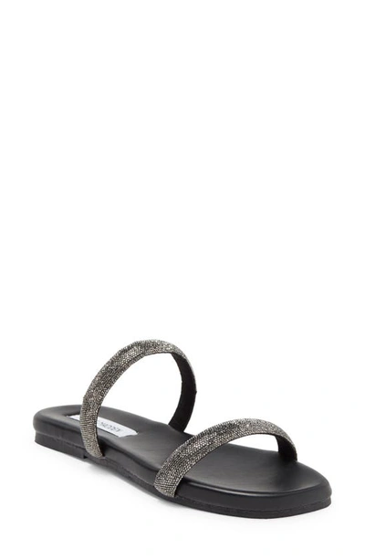 Steve Madden Decorate Embellished Slide Sandal In Black Multi