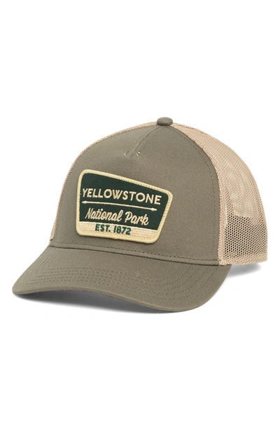 American Needle Valin Yellowstone Snapback Hat In Sand-olive