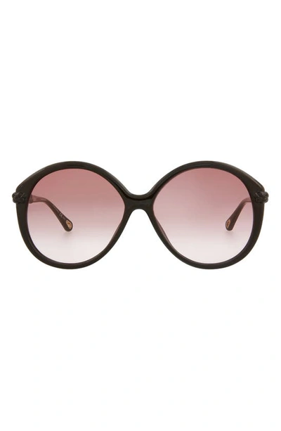 Chloé 58mm Oversized Core Sunglasses In Brown Orange