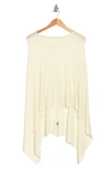 Portolano Cowl Neck Poncho In White