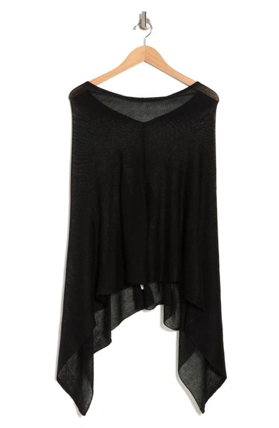 Portolano Cowl Neck Poncho In Black