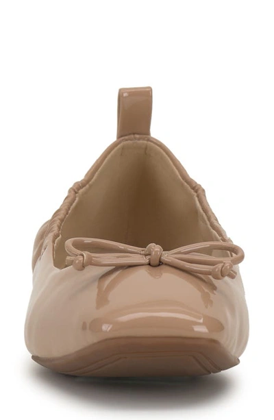 Vince Camuto Velyna Ballet Flat In Buff Patent