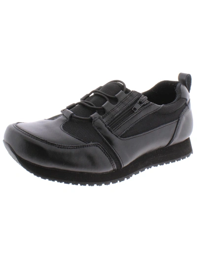 Easy Works By Easy Street Mckinley Womens Slip Resistant Work Safety Shoes In Black