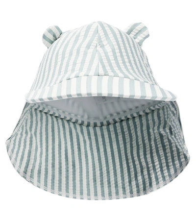 Liewood Baby Senia Striped Hat In Y/d Stripe: Sea Blue/white