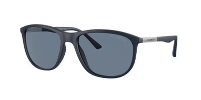 Emporio Armani Man Sunglasses Ea4201 In Dark Blue Polarized