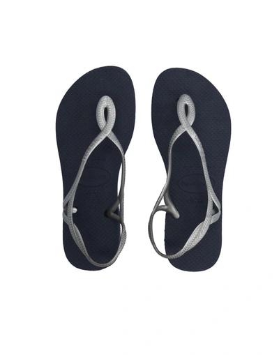 Havaianas Toe Strap Sandals In Silver