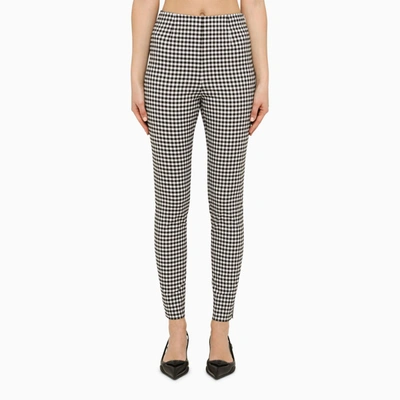 Prada Hose Mit Check In Black