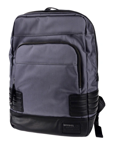 Diesel Backpack & Fanny Pack In Grey