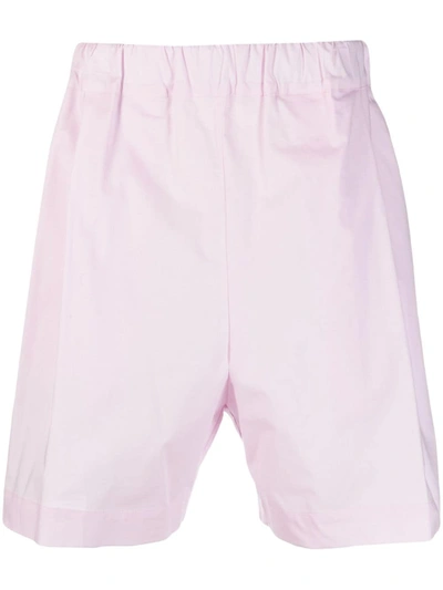 Laneus Logo-embroidered Cotton Shorts In White