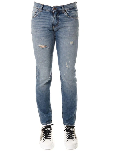 Dolce & Gabbana Distressed Jeans Model In Denim