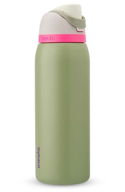 Owala Freesip Stainless Steel Water Bottle In Neo Sage