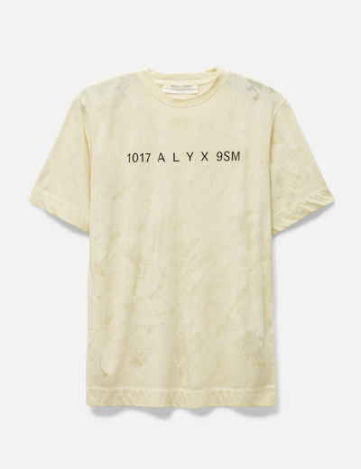 Alyx Translucent Graphic S/s T-shirt Neon Yellow Cotton Translucent T-shirt - Translucent Graphic S/s T-s In White