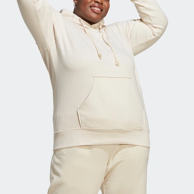 Adidas Originals Adidas Women's Originals Adicolor Essentials Regular Hoodie (plus Size) In Wonder White