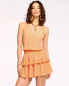 Ramy Brook Kiara Ruffle Mini Dress In Peach