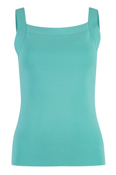 P.a.r.o.s.h Plain Square-neck Tank Top In Blue